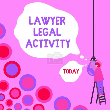 Photo for Text showing inspiration Lawyer Legal Activity, Internet Concept prepare cases and give advice on legal subject - Royalty Free Image