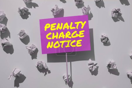 Téléchargez les photos : Inspiration showing sign Penalty Charge Notice, Business approach fines issued by the police for very minor offences - en image libre de droit