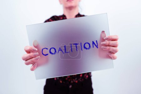Koalition, Geschäftskonzept ein temporäres Bündnis unterschiedlicher Parteien, Personen oder Staaten für gemeinsames Handeln