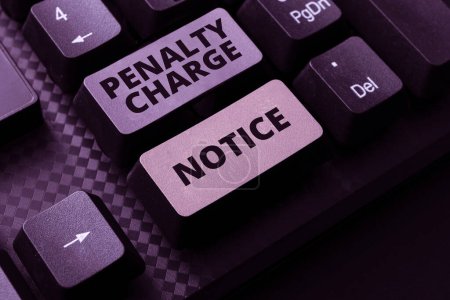 Text caption presenting Penalty Charge Notice, Business idea fines issued by the police for very minor offences