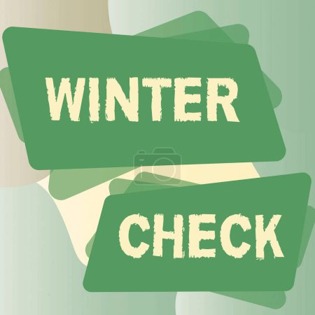 Foto de Writing displaying text Winter Check, Business concept Coldest Season Maintenance Preparedness Snow Shovel Hiemal - Imagen libre de derechos