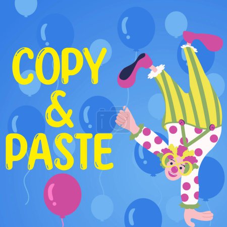 Photo for Text sign showing Copy Paste, Conceptual photo an imitation, transcript, or reproduction of an original work - Royalty Free Image