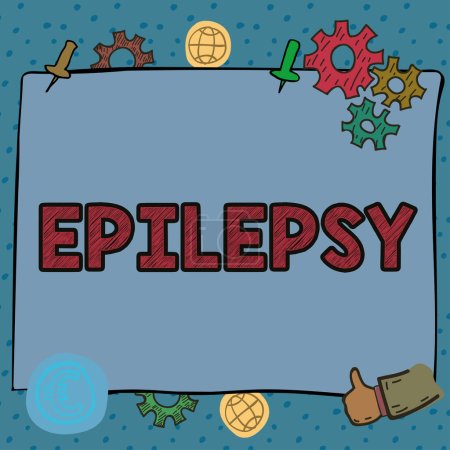 Téléchargez les photos : Conceptual display Epilepsy, Conceptual photo Fourth most common neurological disorder Unpredictable seizures - en image libre de droit
