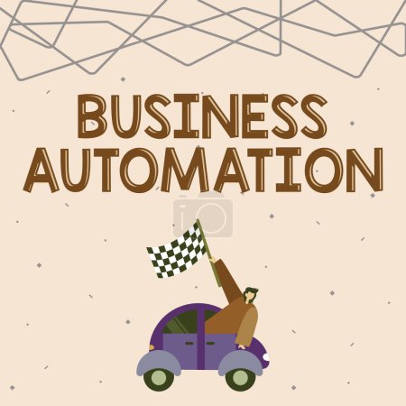 Photo for Text sign showing Business Automation, Business idea for Digital Transformation Streamlined for Simplicity - Royalty Free Image