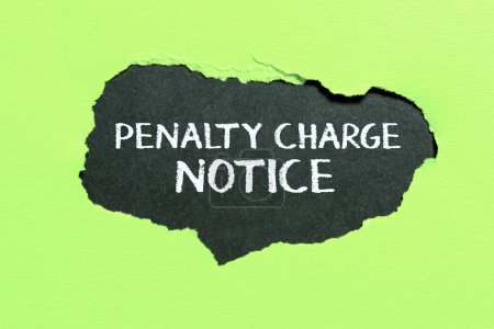 Téléchargez les photos : Handwriting text Penalty Charge Notice, Business showcase fines issued by the police for very minor offences - en image libre de droit