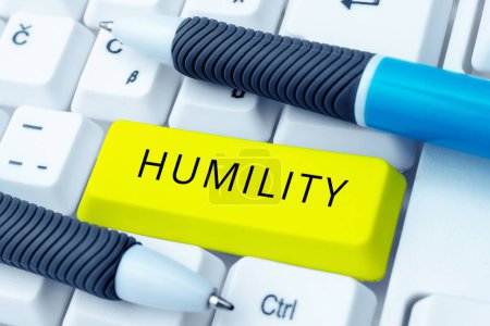 Téléchargez les photos : Légende conceptuelle Humilité, concept signifiant être humble est une vertu de ne pas se sentir trop supérieur - en image libre de droit