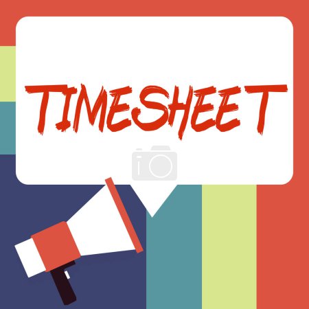 Foto de Conceptual display Timesheet, Business showcase graphical representation of period time on which events are marked - Imagen libre de derechos