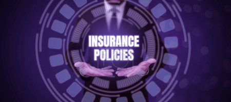 Téléchargez les photos : Conceptual caption Insurance Policies, Business concept Documented Standard Form Contract Financial Reimbursement - en image libre de droit