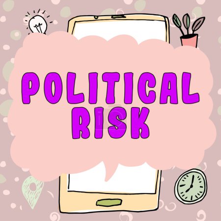 Foto de Conceptual display Political Risk, Business showcase communications person who surveys the political arena - Imagen libre de derechos