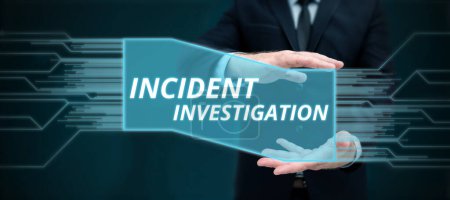 Photo for Conceptual display Incident Investigation, Word Written on responsible for the integrity of the Incident - Royalty Free Image