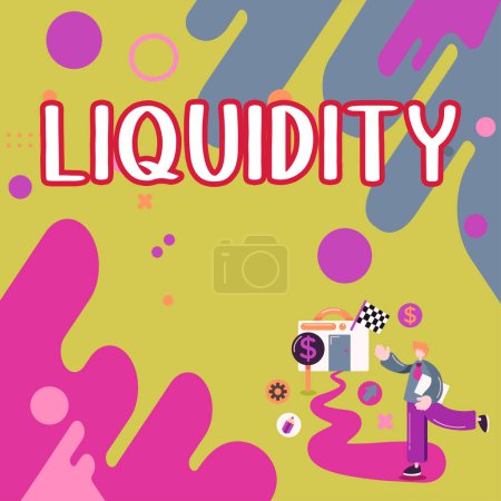 Photo for Text showing inspiration Liquidity, Internet Concept Cash and Bank Balances Market Liquidity Deferred Stock - Royalty Free Image