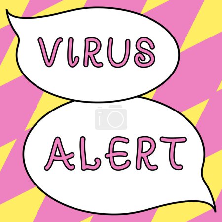 Téléchargez les photos : Writing displaying text Virus Alert, Business overview message warning of a non-existent computer virus threat - en image libre de droit