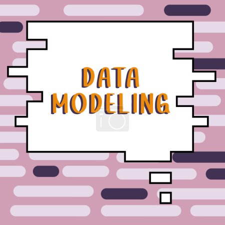 Foto de Conceptual caption Data Modeling, Conceptual photo process of transferring data between data storage systems - Imagen libre de derechos
