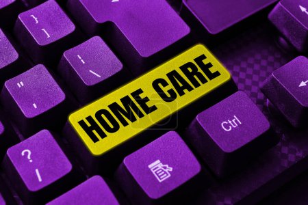 Foto de Handwriting text Home Care, Business approach Place where people can get the best service of comfort rendered - Imagen libre de derechos