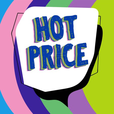Foto de Sign displaying Hot Price, Business idea Buyer or seller can obtain something for a product sold or buy - Imagen libre de derechos
