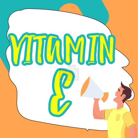 Foto de Conceptual display Vitamin E, Business approach Antioxidant Protects body tissue from damage caused by substances - Imagen libre de derechos