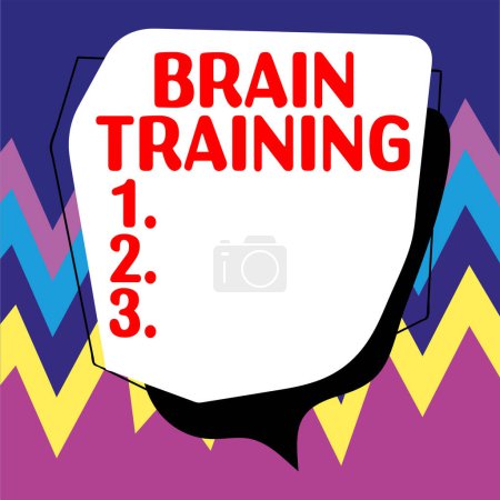 Foto de Leyenda conceptual Brain Training, Idea de negocio actividades mentales para mantener o mejorar las habilidades cognitivas - Imagen libre de derechos