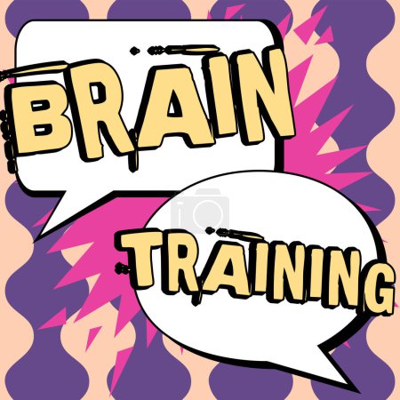 Foto de Inspiración mostrando signo Brain Training, Concepto que significa actividades mentales para mantener o mejorar las habilidades cognitivas - Imagen libre de derechos