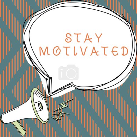 Foto de Handwriting text Stay Motivated, Business approach Reward yourself every time you reach a goal with knowledge - Imagen libre de derechos