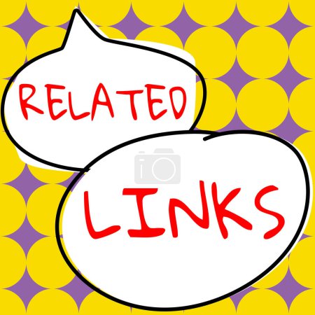 Foto de Text sign showing Related Links, Business approach Website inside a Webpage Cross reference Hotlinks Hyperlinks - Imagen libre de derechos