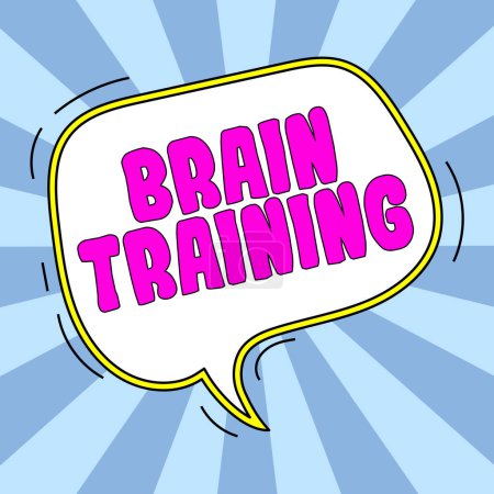 Foto de Text sign showing Brain Training, Business concept mental activities to maintain or improve cognitive abilities - Imagen libre de derechos