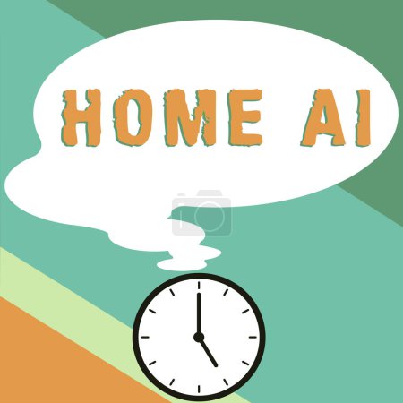 Photo for Text showing inspiration Home Ai, Concept meaning home solution that enables automating the bulk of electronic - Royalty Free Image