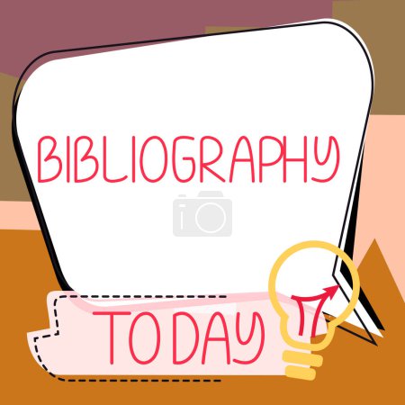 Téléchargez les photos : Conceptual caption Bibliography, Conceptual photo a list of writings relating to a particular subject, period, or author - en image libre de droit