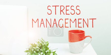 Foto de Conceptual display Stress Management, Business idea learning ways of behaving and thinking that reduce stress - Imagen libre de derechos