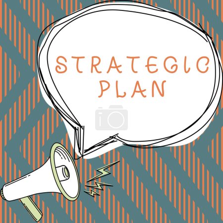 Téléchargez les photos : Text sign showing Strategic Plan, Business idea A process of defining strategy and making decisions - en image libre de droit