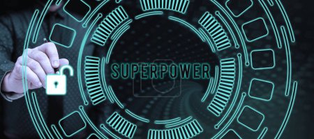 Photo for Conceptual display Superpower, Business concept a power or ability of a kind enables and enforces the bearer - Royalty Free Image
