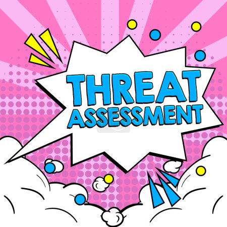 Photo for Sign displaying Threat Assessment, Conceptual photo determining the seriousness of a potential threat - Royalty Free Image