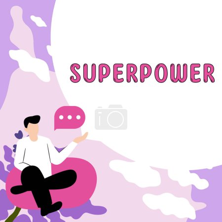 Photo for Conceptual caption Superpower, Business idea a power or ability of a kind enables and enforces the bearer - Royalty Free Image