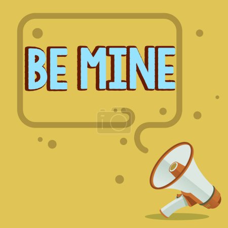 Photo for Handwriting text Be Mine, Concept meaning like a person more than a friend and would like to date them - Royalty Free Image