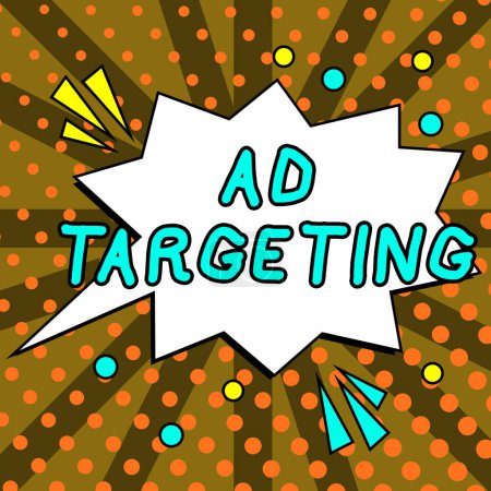 Foto de Text showing inspiration Ad Targeting, Word Written on target the most receptive audiences with certain traits - Imagen libre de derechos