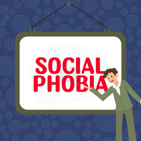 Photo for Conceptual display Social Phobia, Business idea overwhelming fear of social situations that are distressing - Royalty Free Image