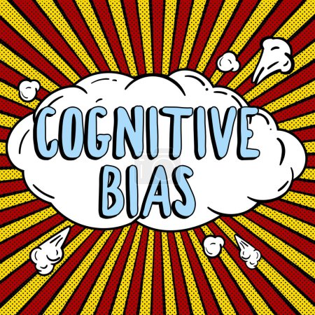 Photo for Hand writing sign Cognitive Bias, Concept meaning Psychological treatment for mental disorders - Royalty Free Image