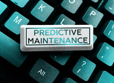 Foto de Text sign showing Predictive Maintenance, Business overview Predict when Equipment Failure condition might occur - Imagen libre de derechos