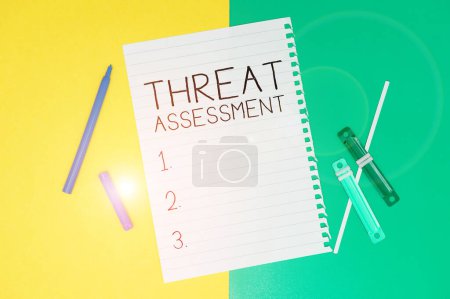 Photo for Conceptual caption Threat Assessment, Business showcase determining the seriousness of a potential threat - Royalty Free Image