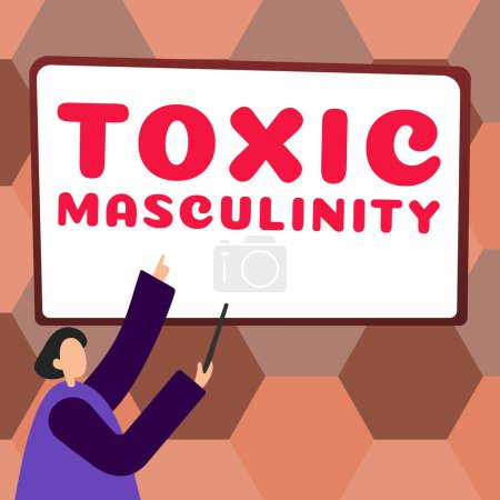 Photo for Conceptual display Toxic Masculinity, Word Written on describes narrow repressive type of ideas about the male gender role - Royalty Free Image