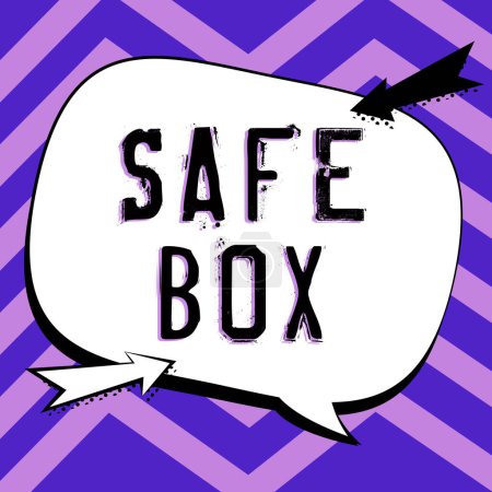 Photo for Text showing inspiration Safe Box, Internet Concept A small structure where you can keep important or valuable things - Royalty Free Image