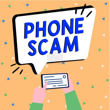 Photo for Handwriting text Phone Scam, Word for getting unwanted calls to promote products or service Telesales - Royalty Free Image