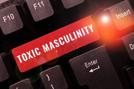 Photo for Conceptual caption Toxic Masculinity, Conceptual photo describes narrow repressive type of ideas about the male gender role - Royalty Free Image