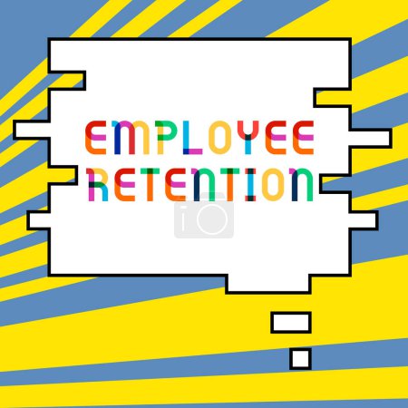 Foto de Text showing inspiration Employee Retention, Conceptual photo internal recruitment method employed by organizations - Imagen libre de derechos