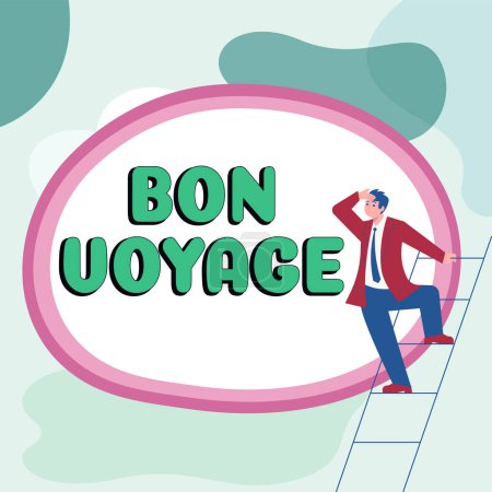 Foto de Handwriting text Bon Voyage, Internet Concept Used express good wishes to someone about set off on journey - Imagen libre de derechos