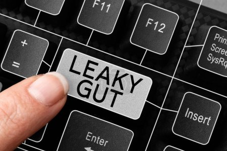 Photo for Conceptual display Leaky Gut, Concept meaning A condition in which the lining of small intestine is damaged - Royalty Free Image