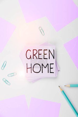 Photo for Conceptual caption Green Home, Concept meaning An area filled with plants and trees where you can relax - Royalty Free Image