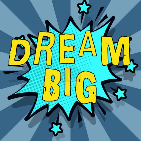 Photo for Handwriting text Dream Big, Word Written on To think of something high value that you want to achieve - Royalty Free Image