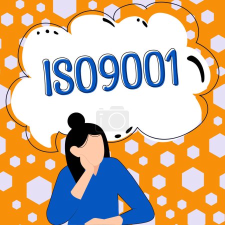 Photo for Text caption presenting Iso9001, Business overview the appropriate international standard followed to ensure customers requirement - Royalty Free Image