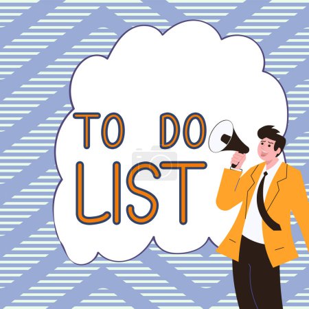 Foto de Text showing inspiration To Do List, Business overview A structure that usually made in paper containing task of yours - Imagen libre de derechos