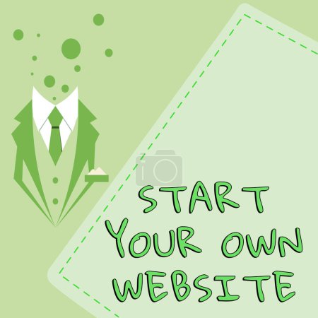 Foto de Text showing inspiration Start Your Own Website, Internet Concept serve as Extension of a Business Card a Personal Site - Imagen libre de derechos